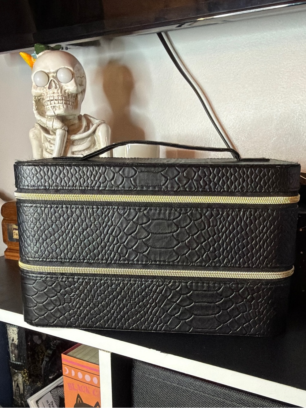 Lancome Large Black Hard Train Case